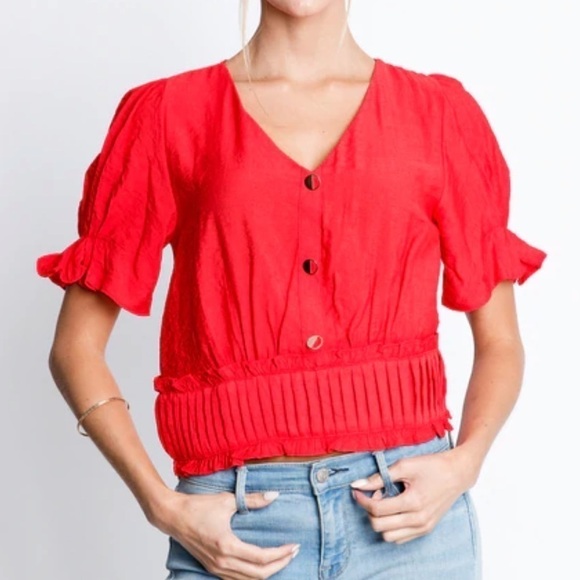 Puff sleeve blouse By Milk & Honey New - Picture 2 of 12
